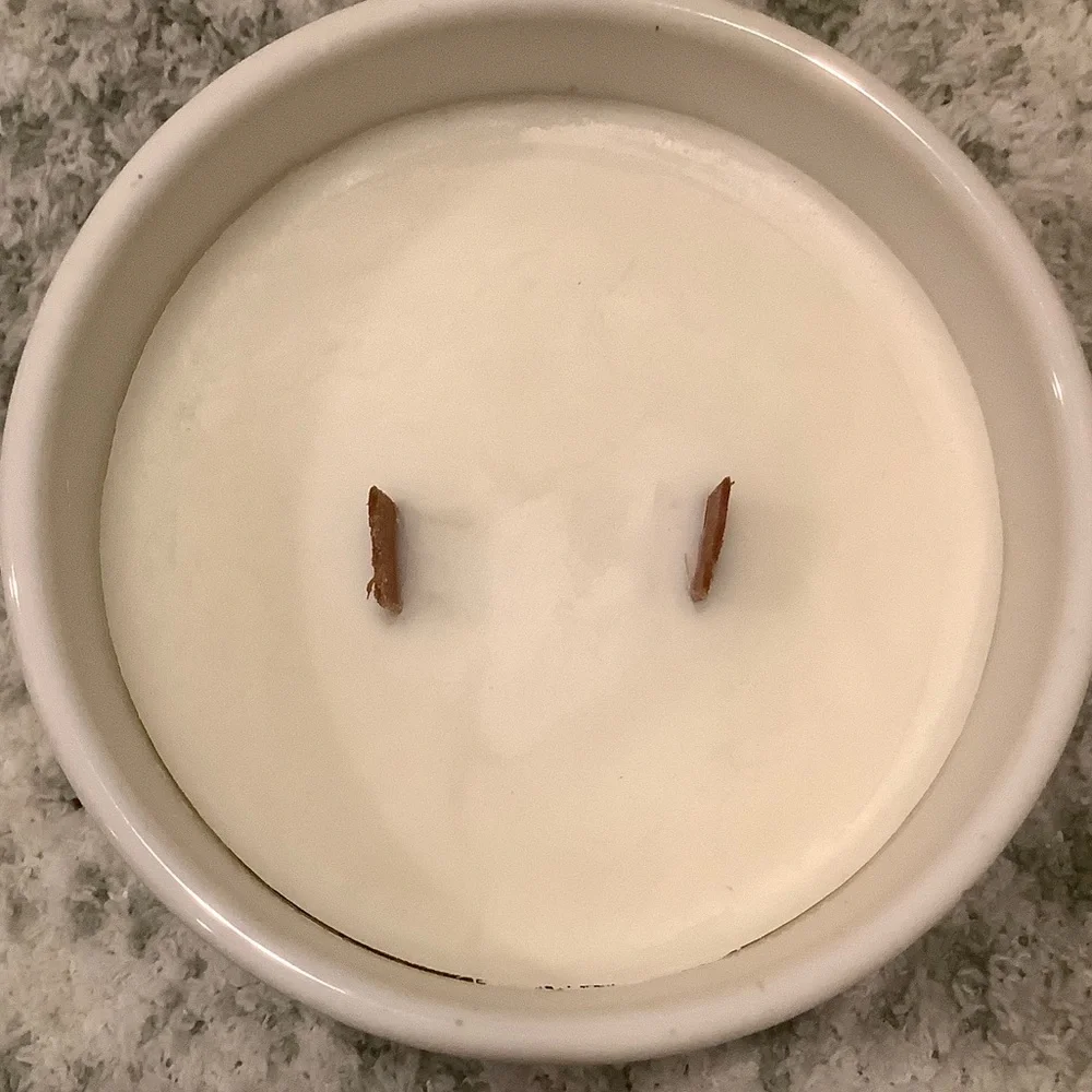 Ceramic Scented Honey Bun Soy Candle NWT 14 oz.   - Brown Gold and White Glazing - Picture 8 of 16